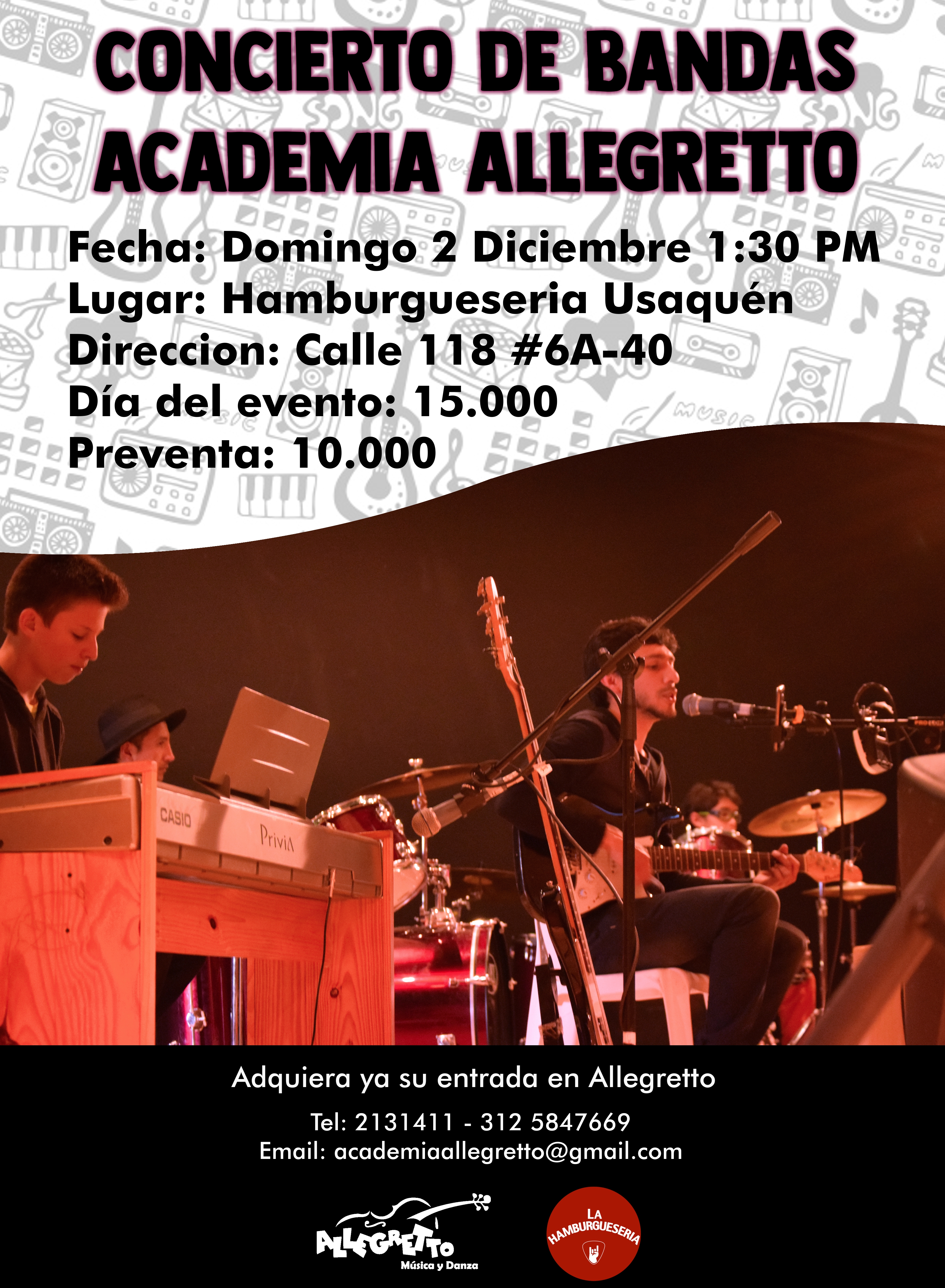 Concierto de Bandas Allegretto @ La Hamburguesería Usaquen